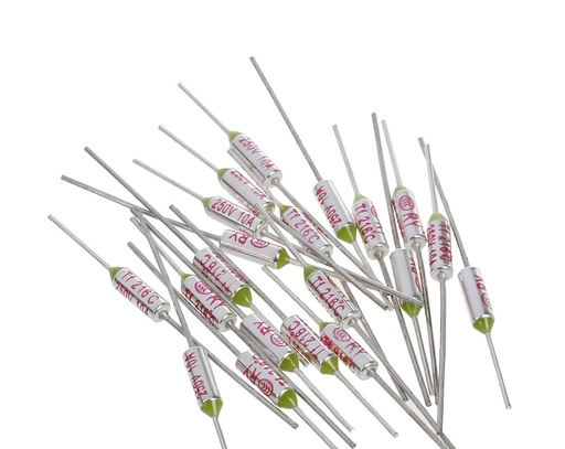 Fusible Térmico Axial 10A 250V Corte por Temperatura 