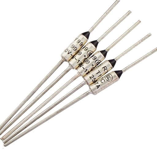 Fusible Termico Axial 250V 10A Thermal Cutoff (216 °C