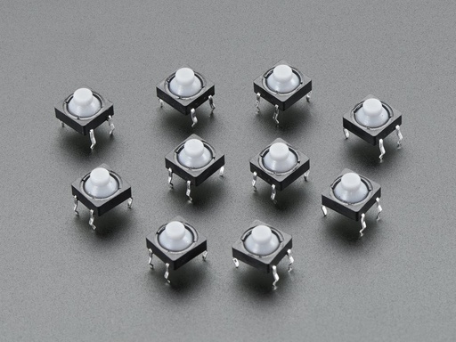 [ACW-120] Pulsador Tactil 4 Pines con Goma (Tact Switch) 6x6mm PCB