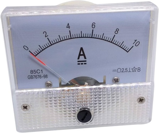 [85C1-A-10ADC] Amperimetro de Panel 10A Shunt Interno DC