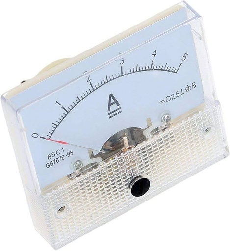 [85C1-A-5ADC] Amperimetro de Panel 5 ADC Shunt Interno