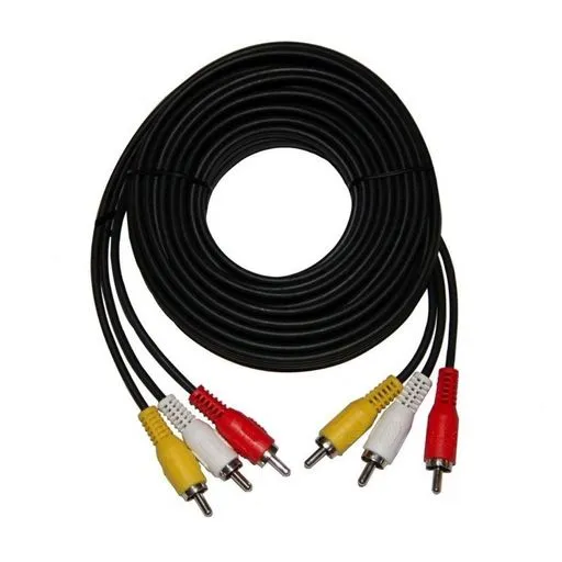 [RCA103-3X3-5MT] Cable 3 RCA a 3 RCA de 5 mts. Gold