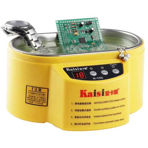 [K-105] Lavadora Ultrasónica KAISI K105 para Limpieza Electrónica y Joyería