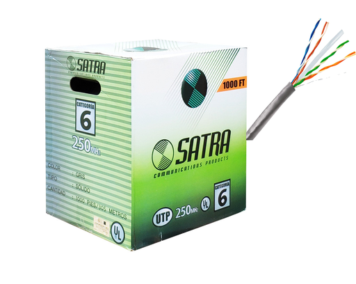 [UTP-SATRA-CAT6-R] Cable UTP SATRA CAT6 Par Trenzado