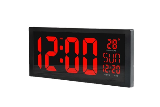 [JH8033X] Reloj Digital de Pared, Fecha y Temp.