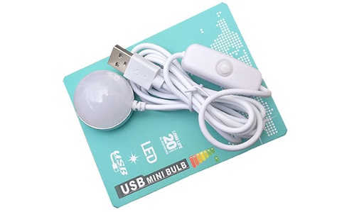 [BM-USB2W] Mini Bulbo LED USB 5VDC 2 W 35mm Diam.