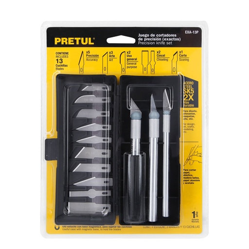 [EXA-13P] Juego de Cuchillas 13 Pz en Estuche 22409 Pretul
