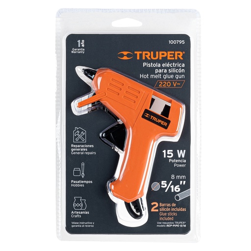 [PIPE-5/16-2] Pistola de Silicona  5/16" 220V 15W TRUPER