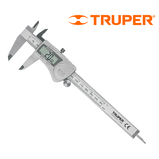 [CALDI-6MP] CALDI-6MP Calibrador Digital 6" Acero Inox, Std y mm, TRUPER