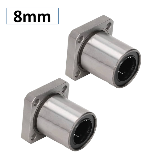 [LMK8U] Rodamiento Lineal con Soporte Cuadrado de 25x25mm. Eje Int: 8mm. Alt.T: 24mm