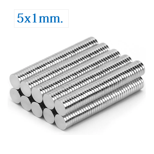 [MAG-5DX1] Iman de Neodimio Circular de 5mm x 1mm