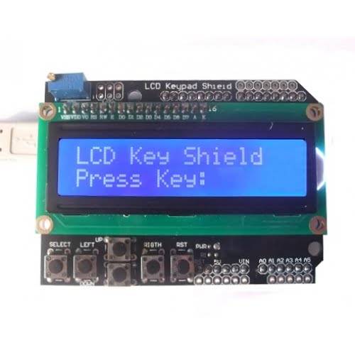 [ARD-LCD1602] Shield LCD de 2x16 Caracteres y Botones para Montar Directamente sobre Arduino Uno