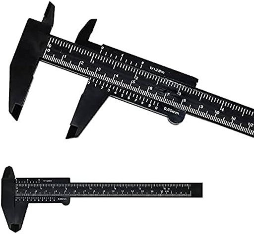 [VER-15-A] Calibrador Vernier de 150 mm / 6" en Plastico Resistente Franko