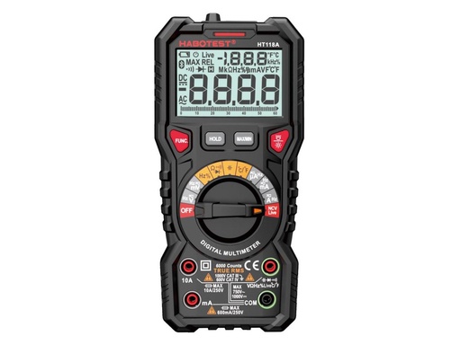 [HT118A] HABOTEST HT118A Multímetro digital Rango automático NCV Hz True RMS AC/DC 6000 recuentos