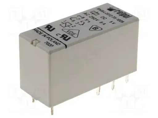 [RM84-2012-35-1005] Relay Miniatura Bobina 5 VDC 8A/250VCA ,8A/24VCC RELPOL