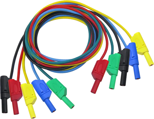 [TP12CLR] Cable Siliconado con Plug Banana 4mm 1mt 5Colores 