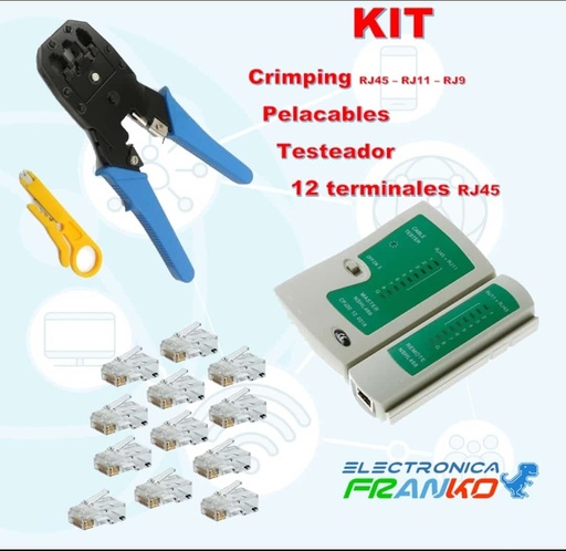 [KIT-RED1] Kit Redes Alicate mas Tester mas Conectores