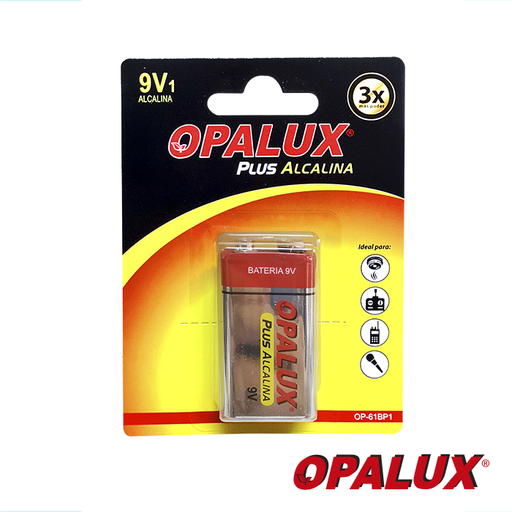 [OP-61BP1] Bateria Alcalina 9V OPALUX