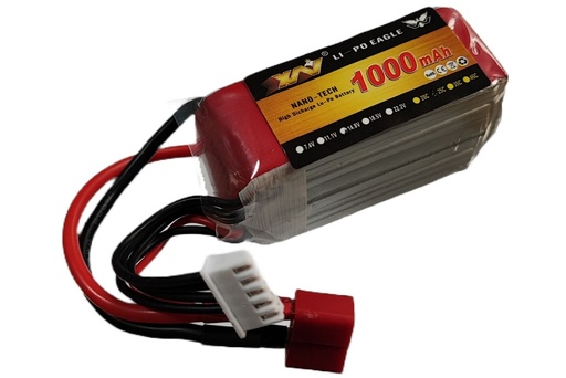 [LIPO-14V8-1000XN] Batería Recargable XN de 4 Celdas 4S de LiPo de 1000mAh 14.8V 25C con Conector T