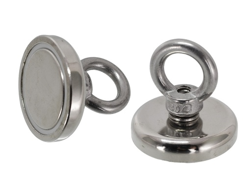 [MAG-42G] Imán de Neodimio de 42mm de Diámetro NdFeB con Gancho Max. Fuerza vertical 68kg HF