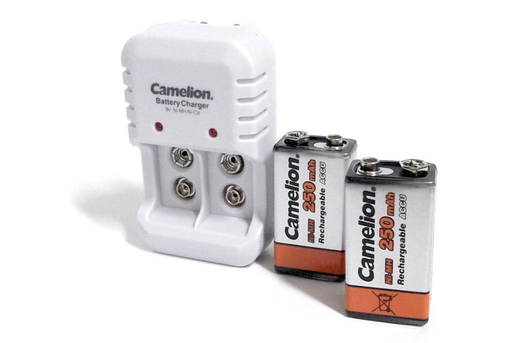 [BC-1020B] Cargador mas 2 Baterias 9V Recargable 250 mAh Camelion