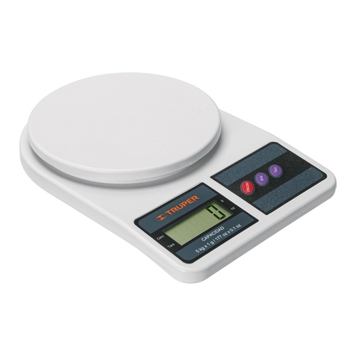 [BASE-5EP] BASE-5EP Balanza Digital para Cocina, 5 kg, TRUPER 15161