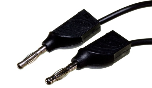 [TP12BLA] Cable con Plug Banana 4mm Negro 16
