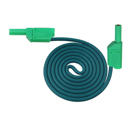 [TP12-VER] Cable Siliconado con Plug Banana 4mm 1mt Verde 