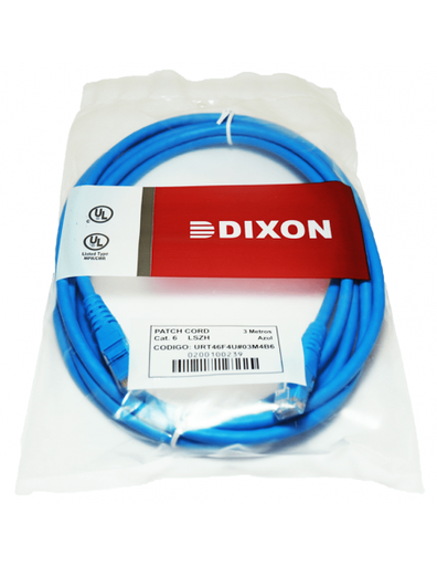 [PATCH-3D] PATCH CORD CAT6 LSZH NEGRO DIXON (3mts)