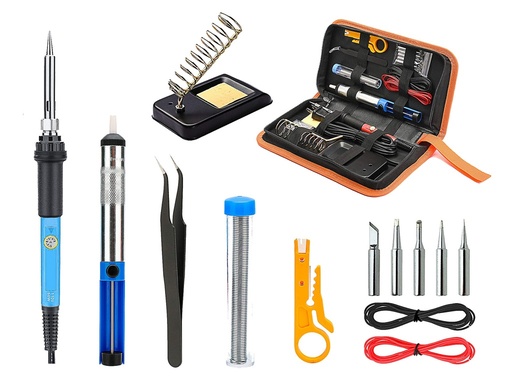 [WD14K] Kit de Herramientas para Soldar 14 Piezas en 1, Set de Soldadura