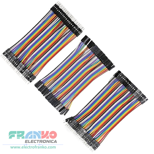 Set de 40 Cables Jumper / Dupont 10cm