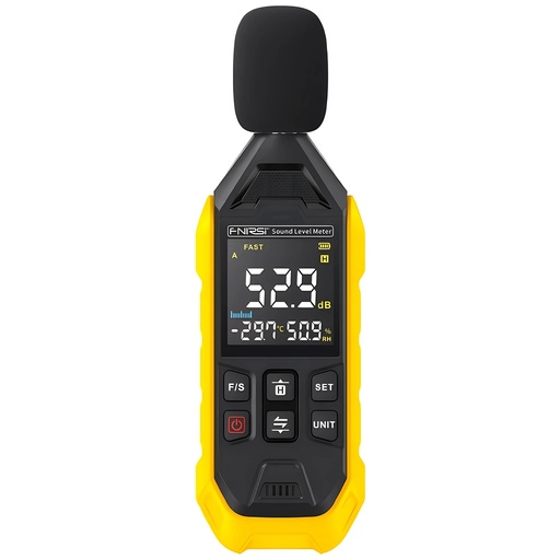 [FDM01] Sonometro Medidor Digital de Nivel de Sonido dB Recargable  Portátil