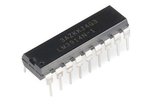 [LM3914N-1] Driver de Barra de LEDs LM3914 Vu Meter de 10 LEDs DIP18