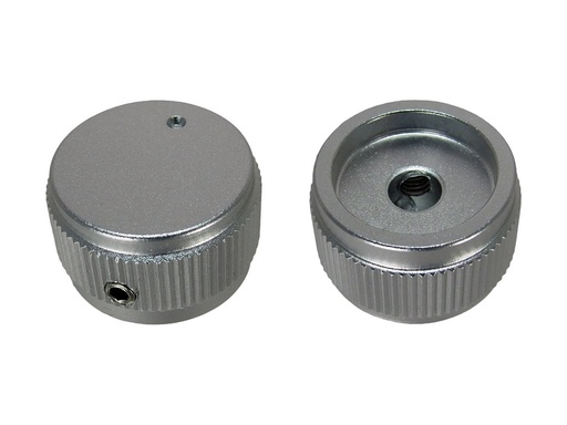 [PER-2917AL]  Perilla Rotativa de Aluminio para Eje Ranurado 6mm de 29x17mm. Color Aluminio