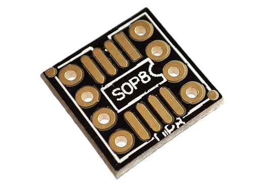 [PCB8-1212] Adaptador DIP8 a SMD en Placa Impresa para Circuitos SMD SOP8/TSSOP8/SOIC8/SSOP8 a DIP-8