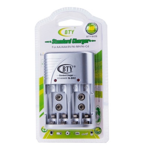 [BTY-802B] Cargador para Baterías AA/AAA/9V/NI-MH/ N-802