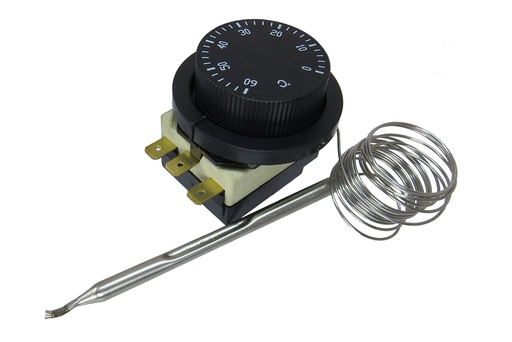 [TR(TW)711/NII] Termostato Capilar Controlador de Temperatura de 0-60 Grados C. De 3 Pines (Contacto Abierto y Cerrado).