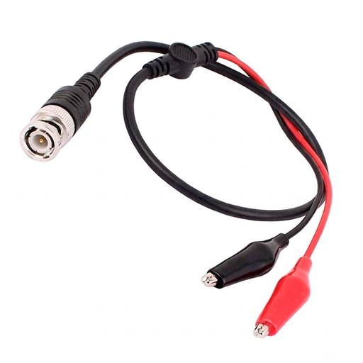 [P45BNC] Cable con conector Coaxial BNC a Cocodrilos para Generador de Funciones