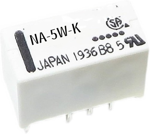 [NA5W-K] Relay Miniatura de 5Voltios DC 8 Pines 2A 30VDC / 0.5A 125VAC Doble Polo