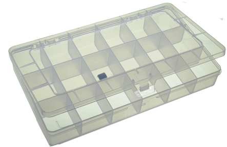 [CA-560] Caja Plastica 18 Divisiones 20.5x11.5x3.2 cm 