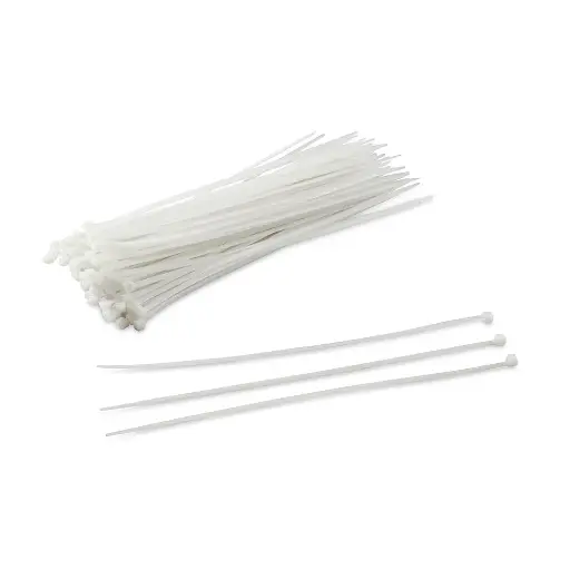 [YS-081] Cintillo 3mm 20cm Blanco Bolsa 100pcs