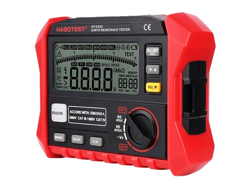 [HT2302] Medidor Digital de Resistencia de Tierra HT2302, 0 Ohm a 4K Ohm, Telurometro Habotest.