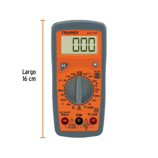 [MUT-33] MUT-33 Multitester Digital Junior, TRUPER 10401