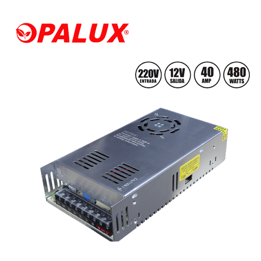 [OP-F12V40A-480W] OP-F12V40A-480W Fuente De Poder "OPALUX", 480 Watts" 220V, 12V 40A
