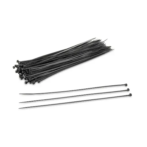 [CCT-48300B] CCT-48300B Cintillos Nylon 300X4.8Mm Color Negro "OPALUX" Paquete de 100 Unid.