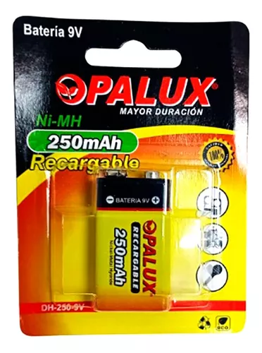 [DH-250-9V] DH-250-9V Batería Recargable "OPALUX" 250 Mah 9V N-Mh