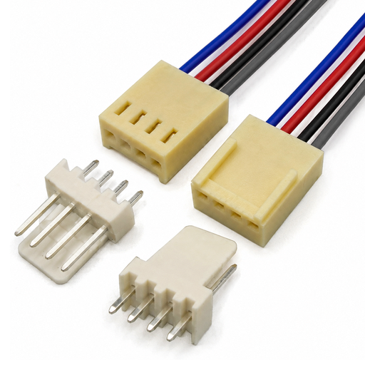 [L2510-4] Molex Conector 2510 Pitch 2.54mm. Cable Puente Ensamblado de 4 Hilos