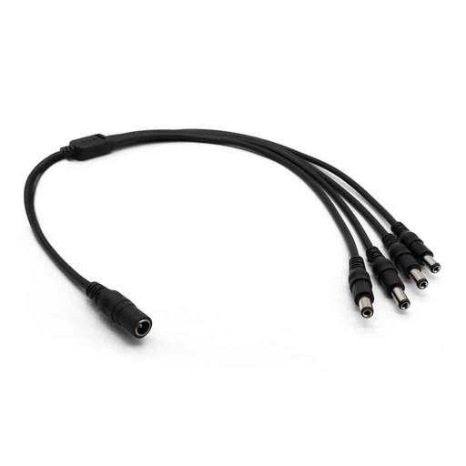 [DCJ21X4P] Cable Jack DC 2.1mm. a 4 Plug DC 2.1mm. 34cms.