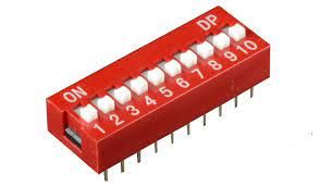[DIP-SW-10] Dip Switch 10 Pos. Rojo Kio