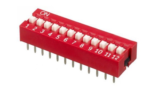 [DIP-SW-12] Dip Switch 12 Pos. Rojo